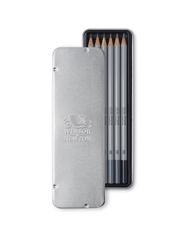 WINSOR & NEWTON Graphite Pencil Assortment Set x6