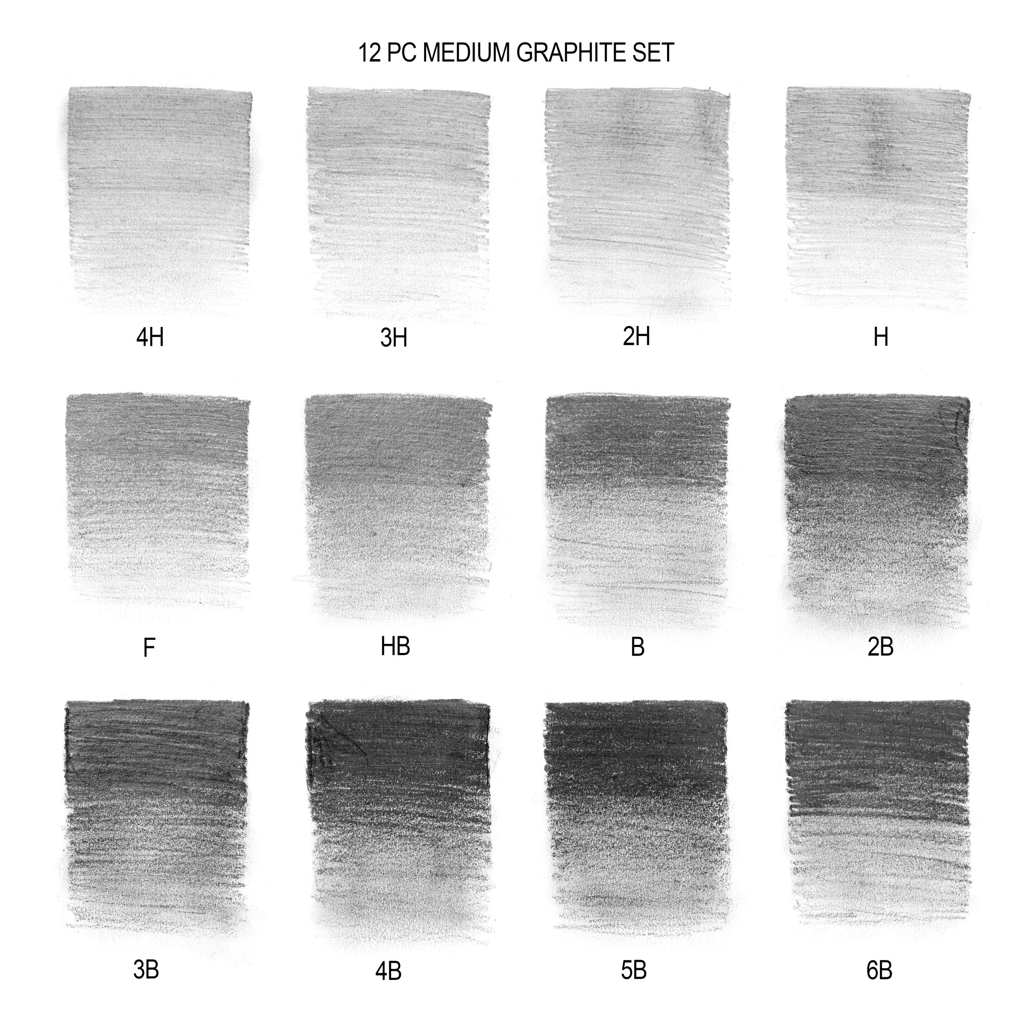 WINSOR & NEWTON Studio Collection crayons graphite medium x12