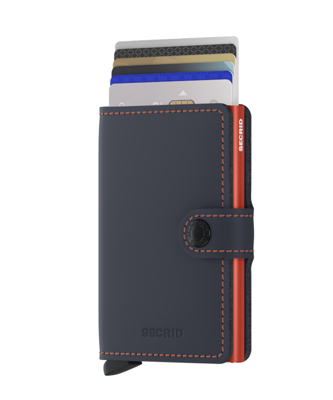 SECRID Miniwallet Matte Nightblue & Orange