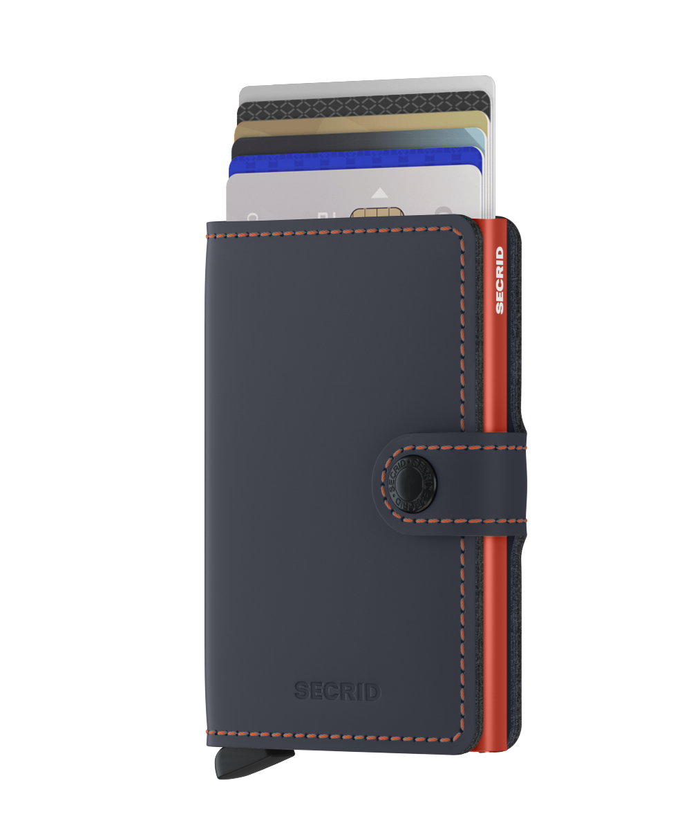 SECRID Miniwallet Matte Nightblue & Orange