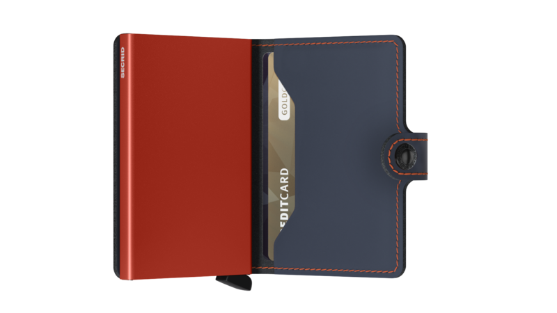 SECRID Miniwallet Matte Nightblue & Orange