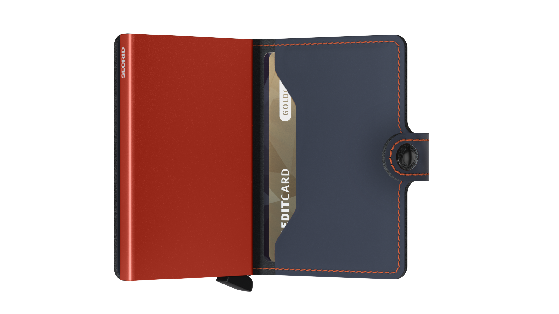 SECRID Miniwallet Matte Nightblue & Orange