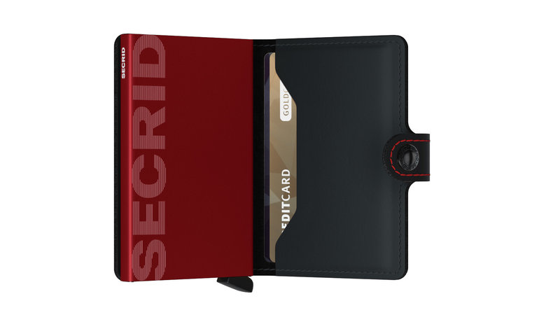 SECRID Miniwallet Matte Black & Red