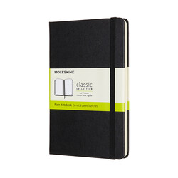 MOLESKINE Carnet Classique Format Moyen Pages Blanches Noir Couverture rigide