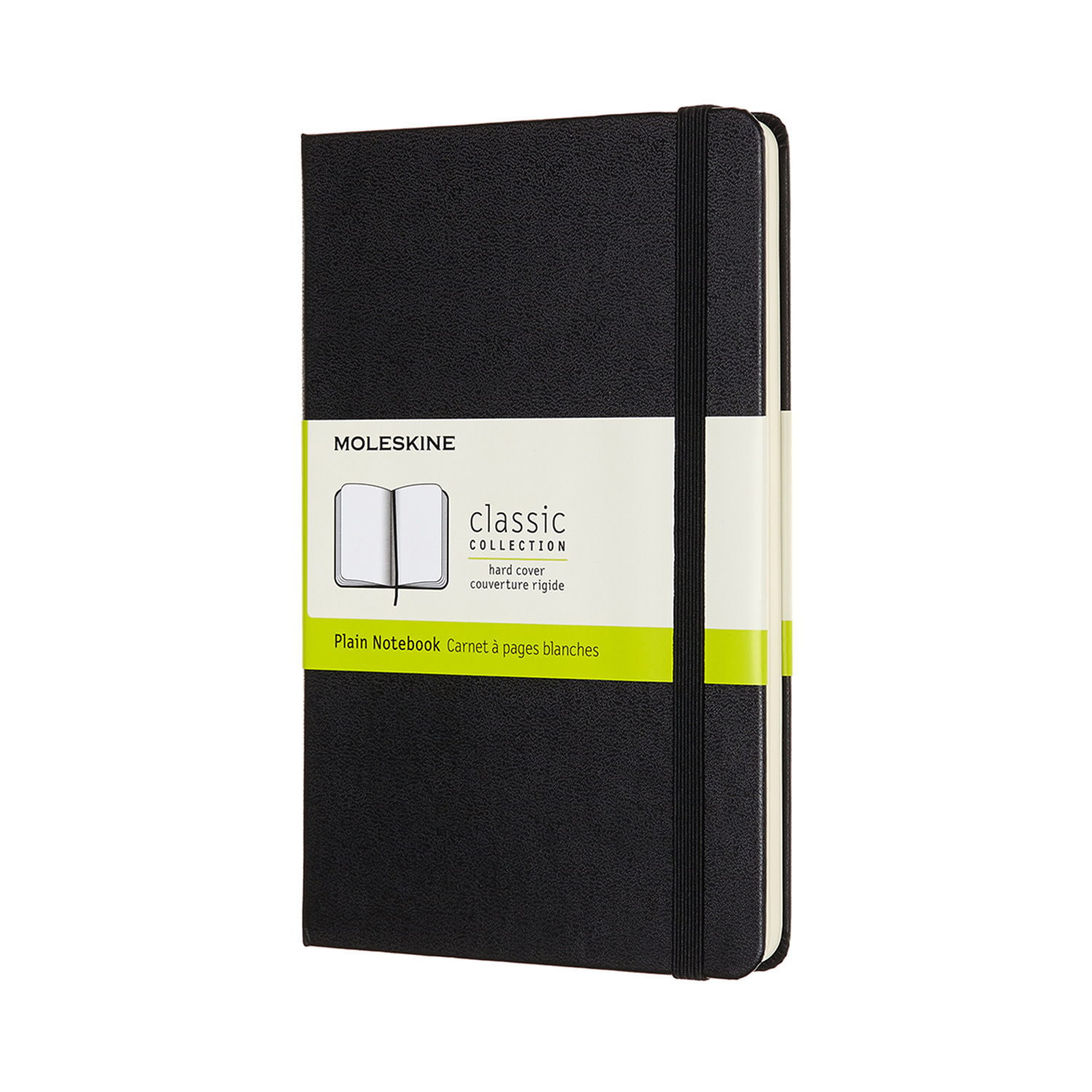 MOLESKINE Carnet Classique Format Moyen Pages Blanches Noir Couverture rigide