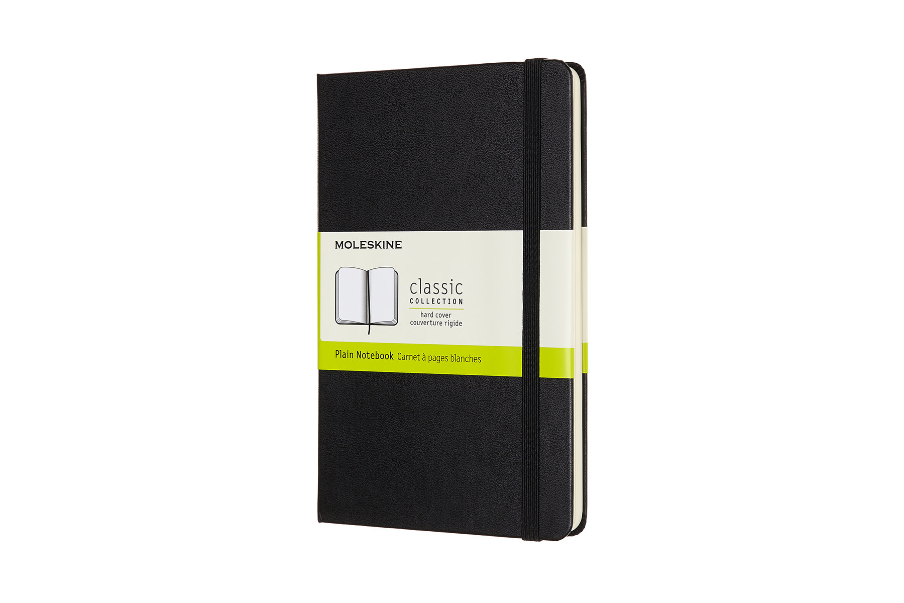 MOLESKINE Carnet Classique Format Moyen Pages Blanches Noir Couverture rigide
