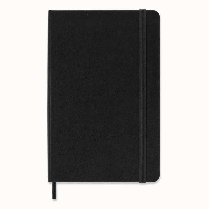 MOLESKINE Classic Medium Size Notebook, White Pages, Black, Hard Cover