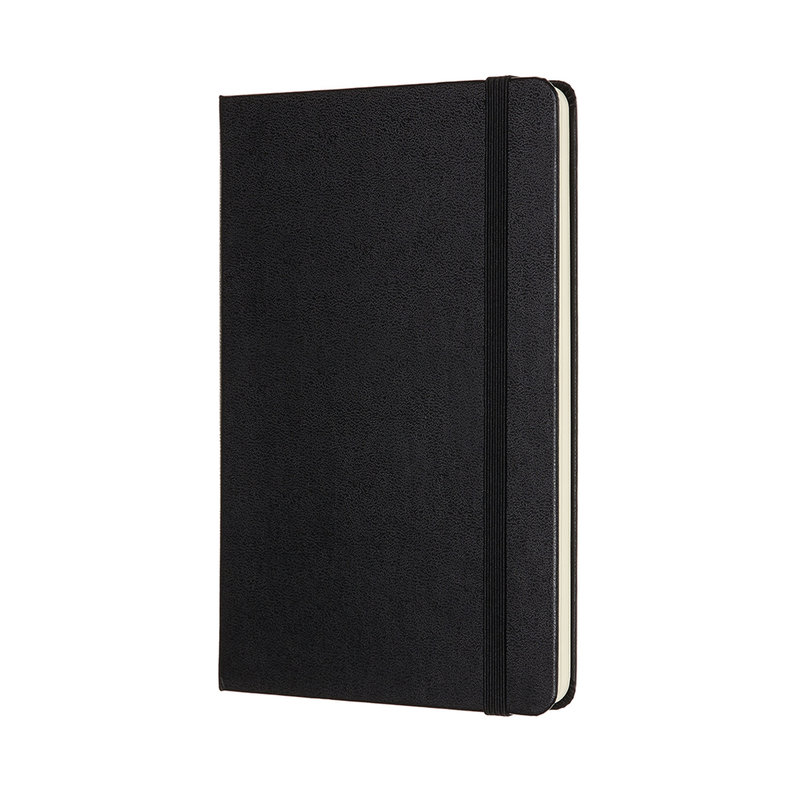 MOLESKINE Classic Medium Size Notebook, White Pages, Black, Hard Cover