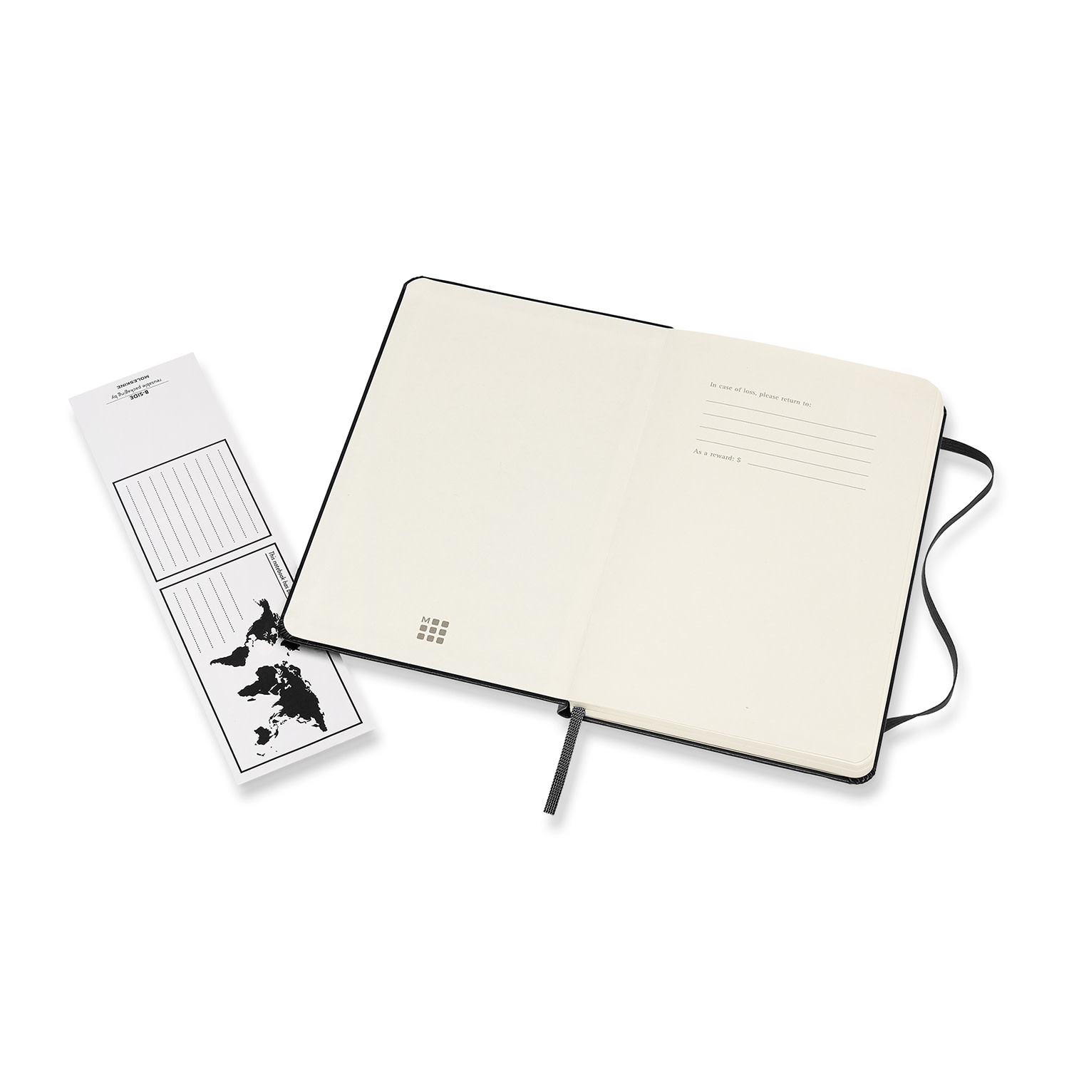 MOLESKINE Carnet Classique Format Moyen Pages Blanches Noir Couverture rigide