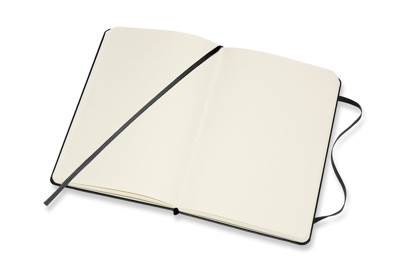 MOLESKINE Classic Medium Size Notebook, White Pages, Black, Hard Cover