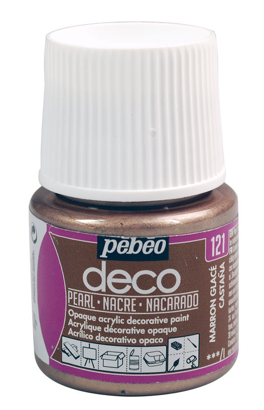 PEBEO Pearl Deco Paint - 45 ml - Marron glacé