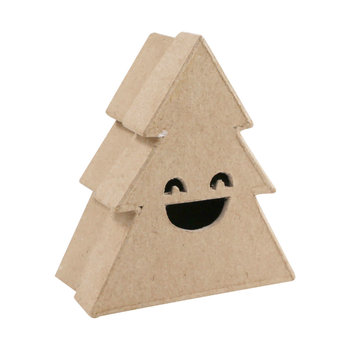 DECOPATCH Boîte sapin sourire S 4x9x10cm