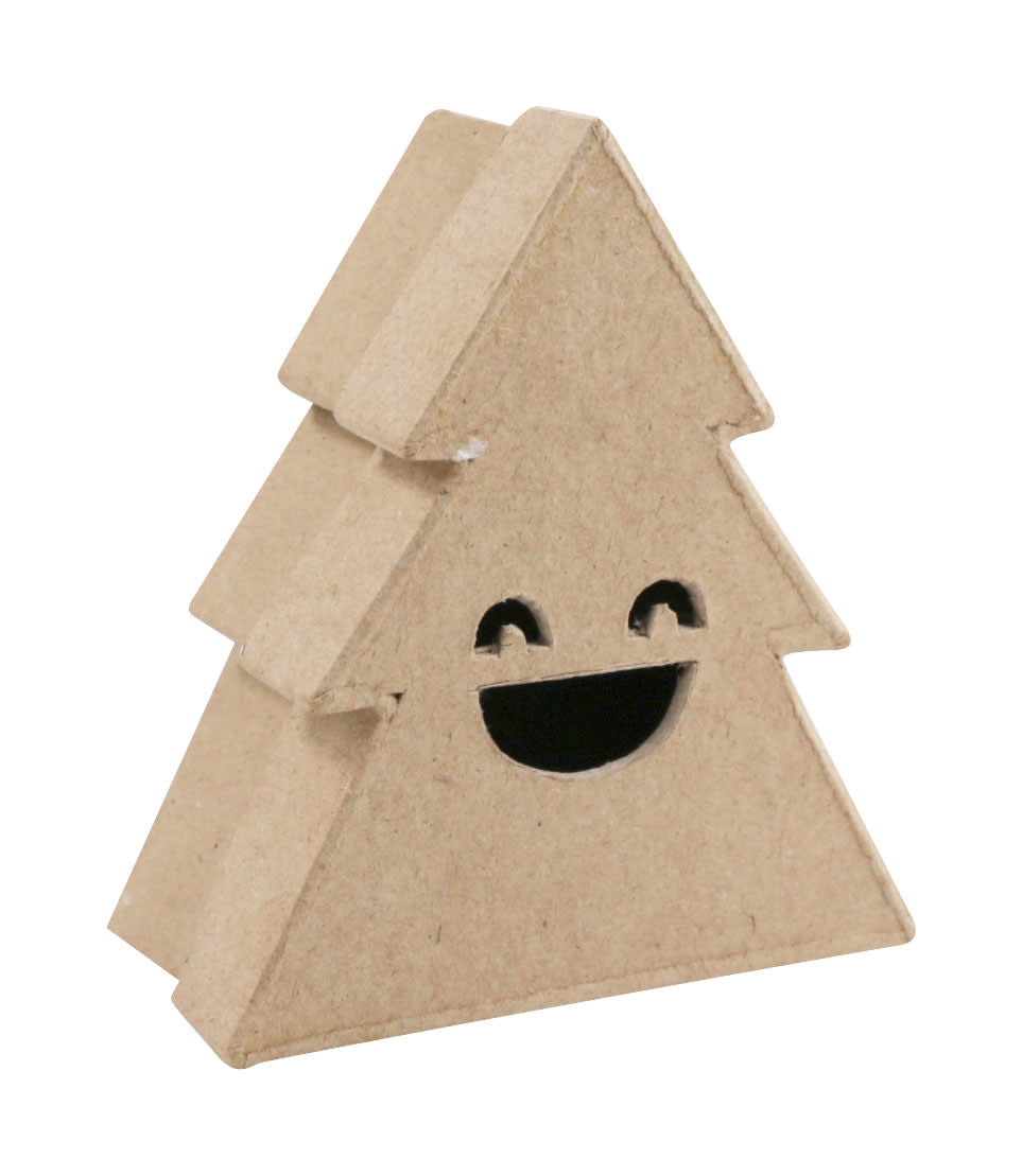 DECOPATCH Boîte Sapin Sourire S 4X9X10Cm