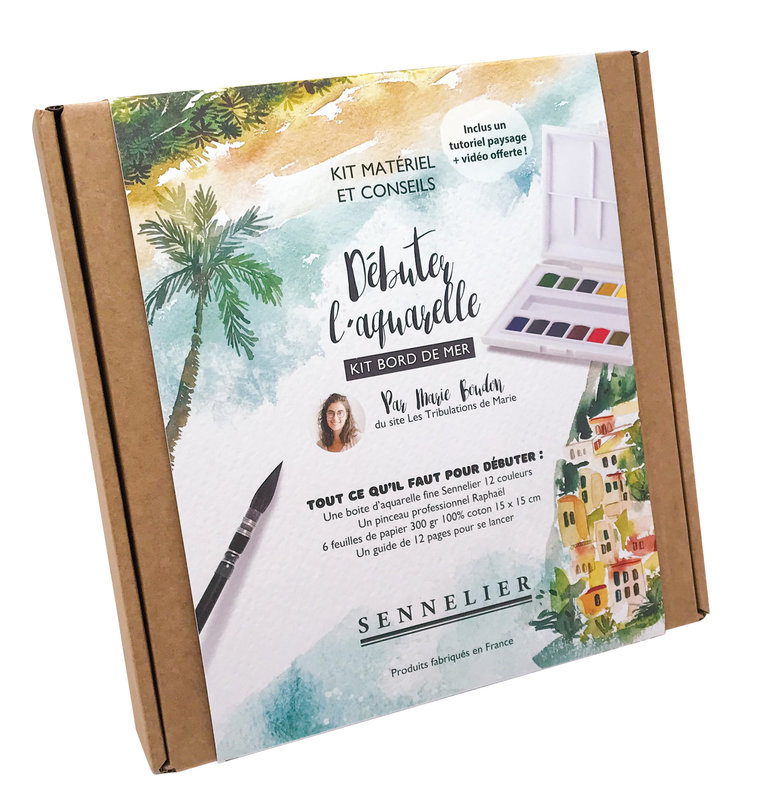 SENNELIER Discovery set La Petite Aquarelle - Seaside theme Kit Marie Boudon