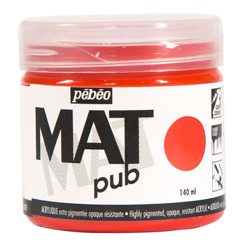 PEBEO Mat Pub Peinture acrylique 140 ml Rouge vermillon
