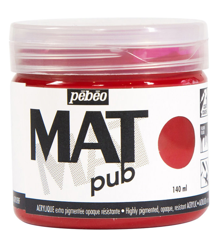 PEBEO Acrylic Matte Pub 140 ml - Magenta Red