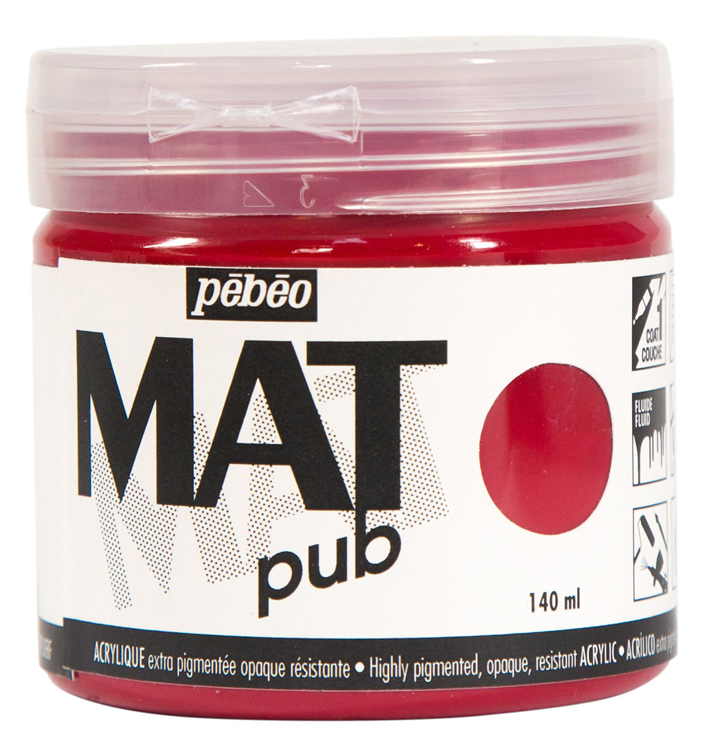 PEBEO Acrylique Mat Pub 140 Ml Rouge Carmin