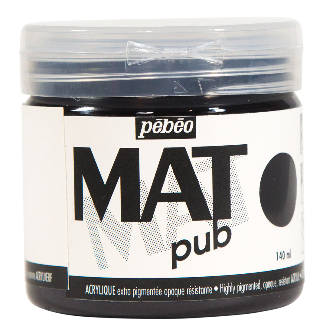 PEBEO Acrylique Mat Pub 140 Ml Noir Ivoire