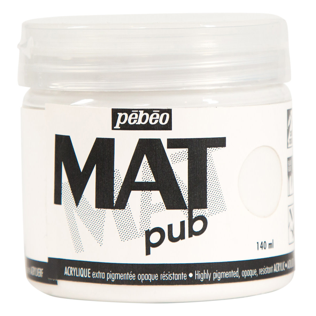 PEBEO Acrylique Mat Pub 140 Ml Blanc Permanent