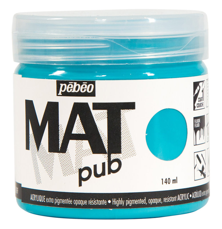 PEBEO Acrylique Mat Pub 140 Ml Bleu Turquoise