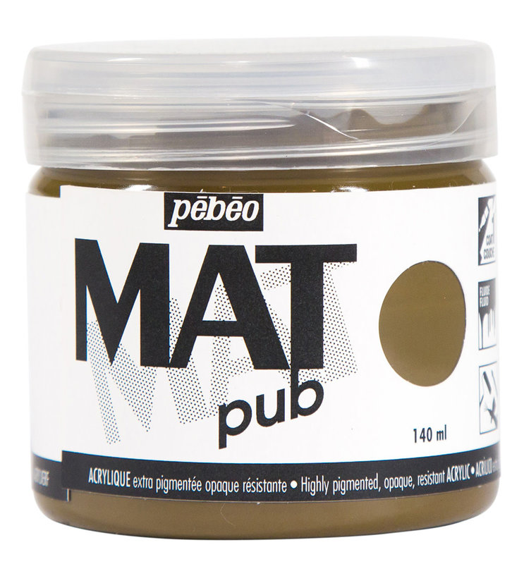 PEBEO Mat Pub Peinture acrylique 140 ml Ombre naturelle