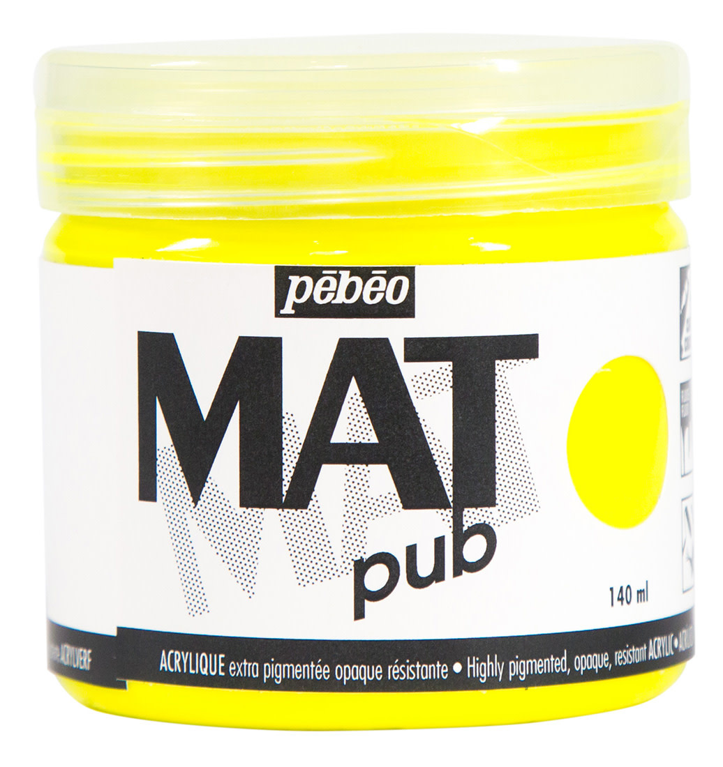 PEBEO Acrylique Mat Pub 140 Ml Jaune Fluorescent