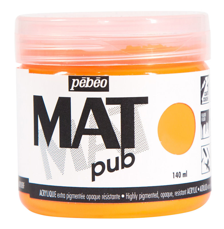 PEBEO Acrylique Mat Pub 140 Ml Orange Fluorescent