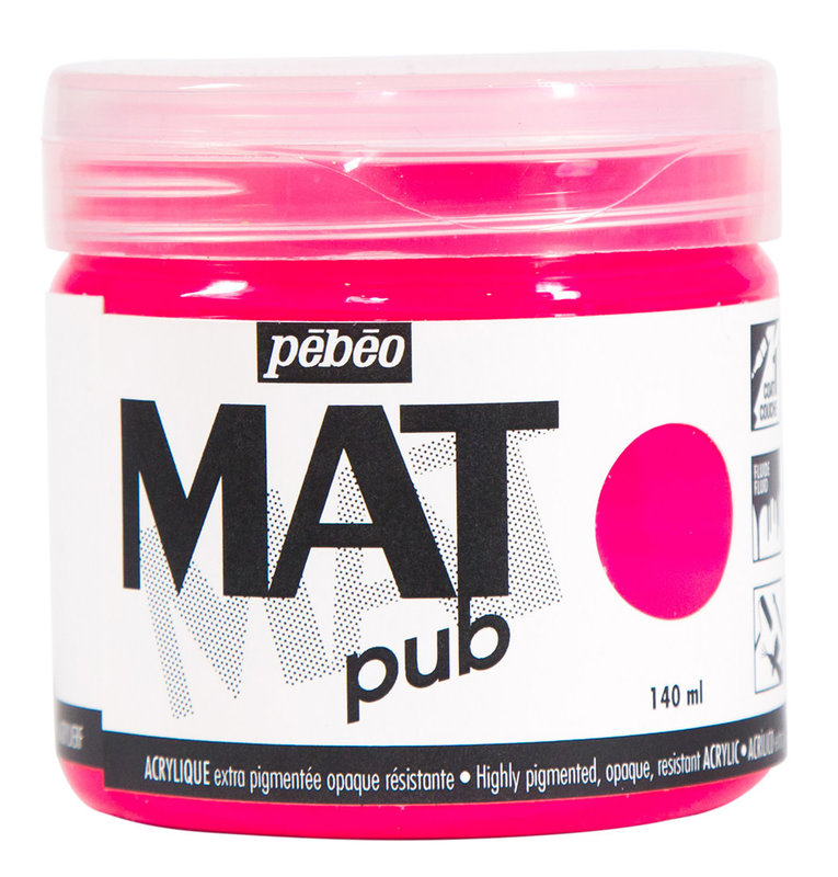 PEBEO Acrylique Mat Pub 140 Ml Rose Fluorescent