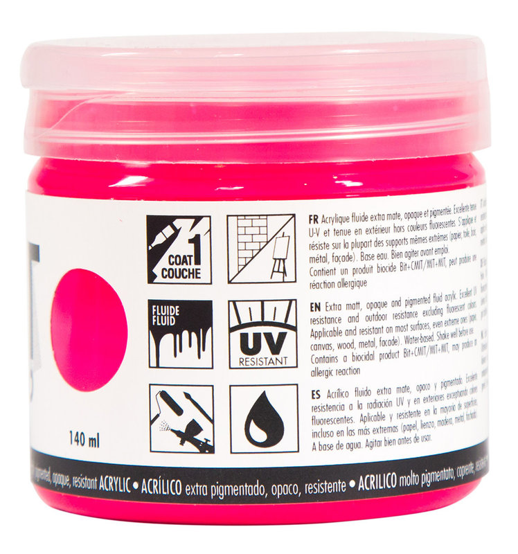 PEBEO Acrylic Mat Pub 140 ml - Fluorescent Pink