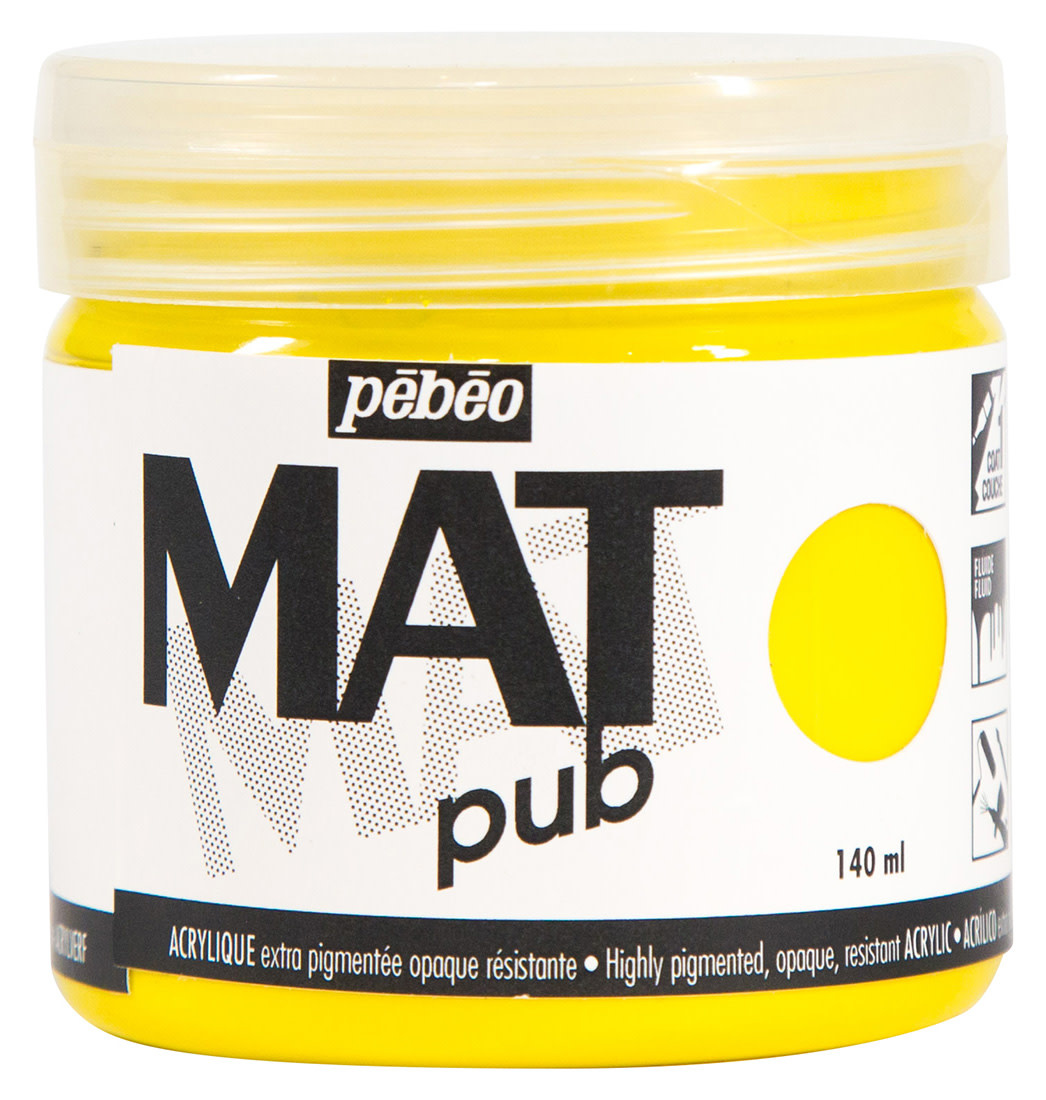 PEBEO Acrylique Mat Pub 140 Ml Jaune Primaire