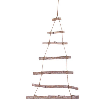 RAYHER Echelle en bois à susp. Arbre de Noël, nature, 75x40x1,5cm