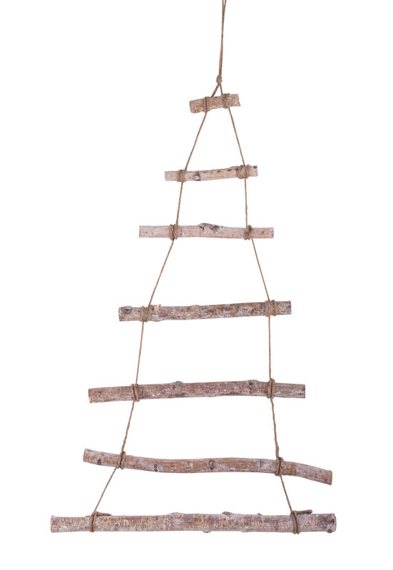 RAYHER Echelle en bois à susp. Arbre de Noël, nature, 75x40x1,5cm