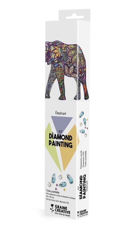 GRAINE CREATIVE Peinture de diamant Éléphant