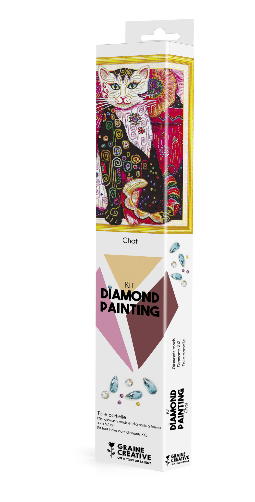 Diamond Painting Chat Toile 47x57Cm - Papeterie Michel