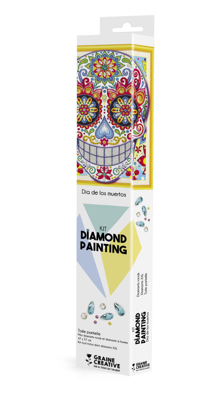 GRAINE CREATIVE Diamond Painting Tete De Mort Mexicaine