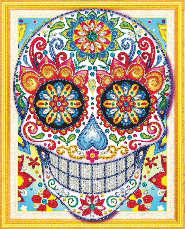 GRAINE CREATIVE Diamond Painting Tete De Mort Mexicaine