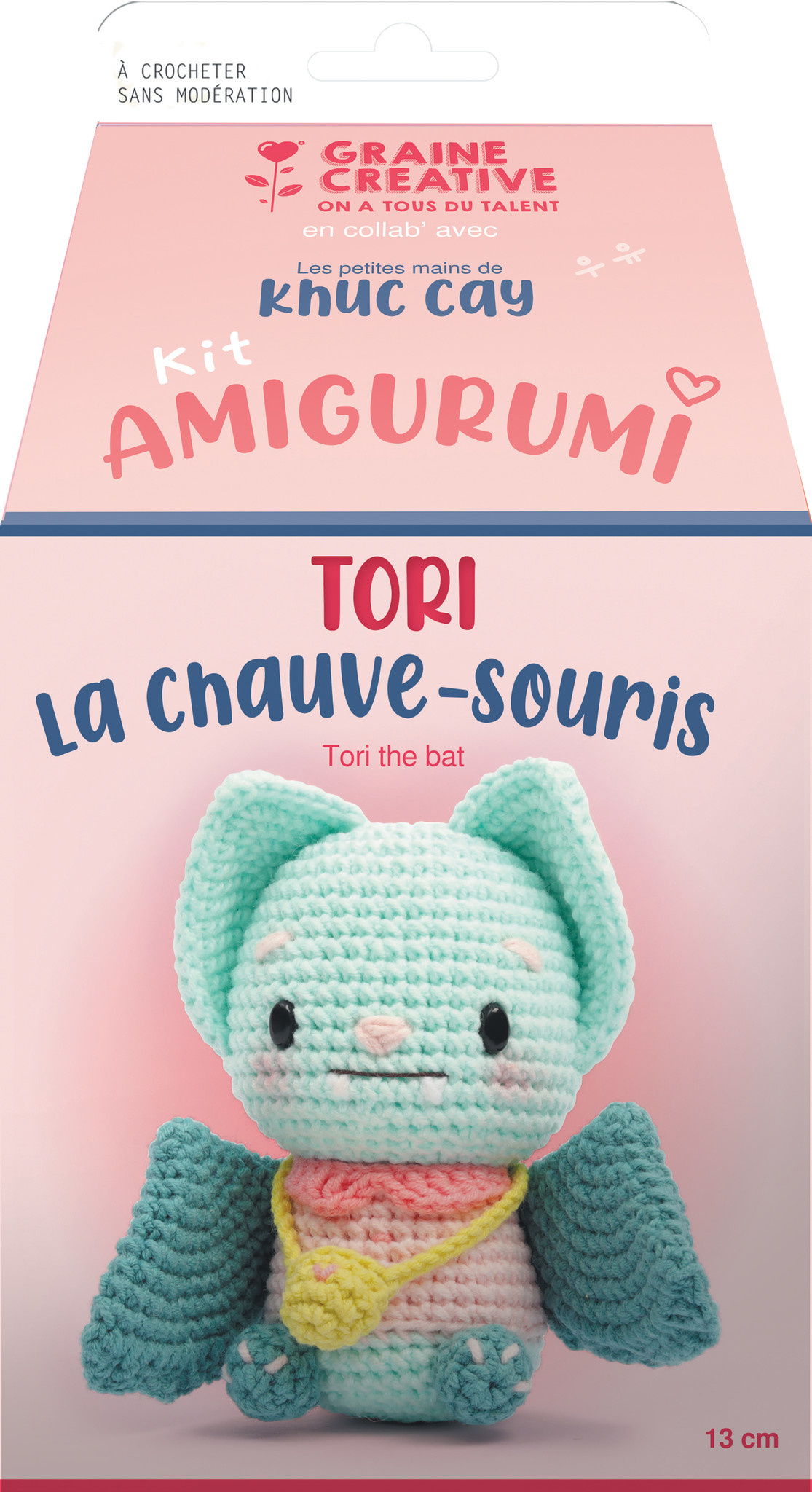 GRAINE CREATIVE Kit Minigurumi Tori la Chauve-Souris 13cm