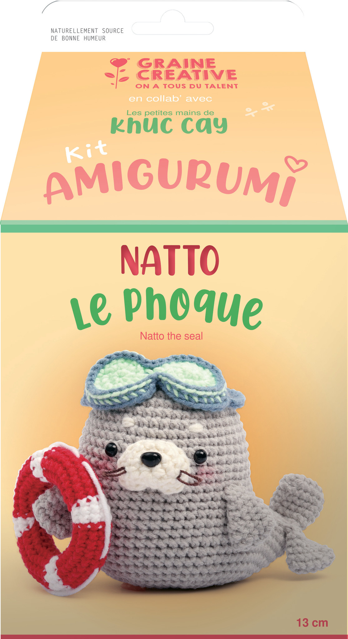 GRAINE CREATIVE Kit Minigurumi Natto le Phoque 13cm