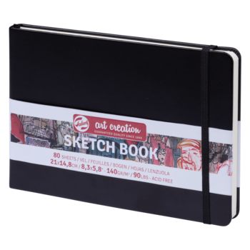 TALENSARTCREATION Sketchbook 15x21cm 140g 80 sheets Black