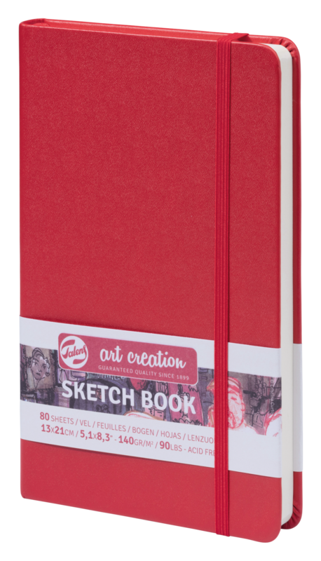 TALENSARTCREATION Cahier de Croquis Rouge 13 x 21 cm 140 g 80 Feuilles