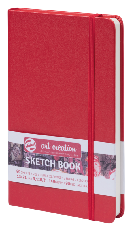 TALENSARTCREATION Sketchbook 13x21cm 140g 80 sheets Red