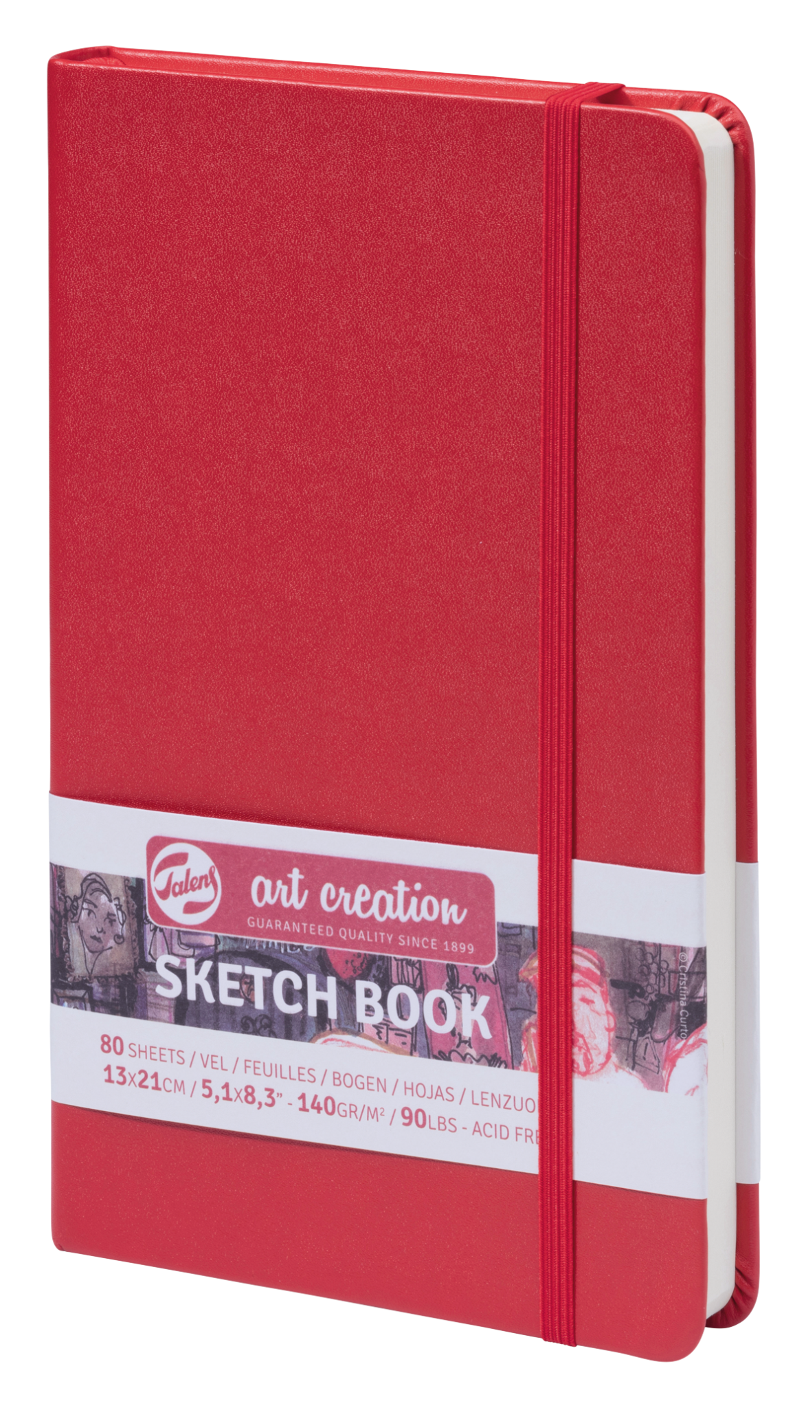 TALENSARTCREATION Cahier de Croquis Rouge 13 x 21 cm 140 g 80 Feuilles