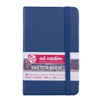 TALENSARTCREATION Cahier de Croquis Bleu marine 9 x 14 cm 140 g 80 Feuilles