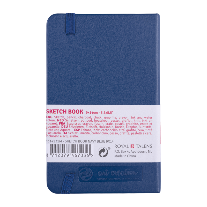 TALENSARTCREATION Cahier de Croquis Bleu marine 9 x 14 cm 140 g 80 Feuilles