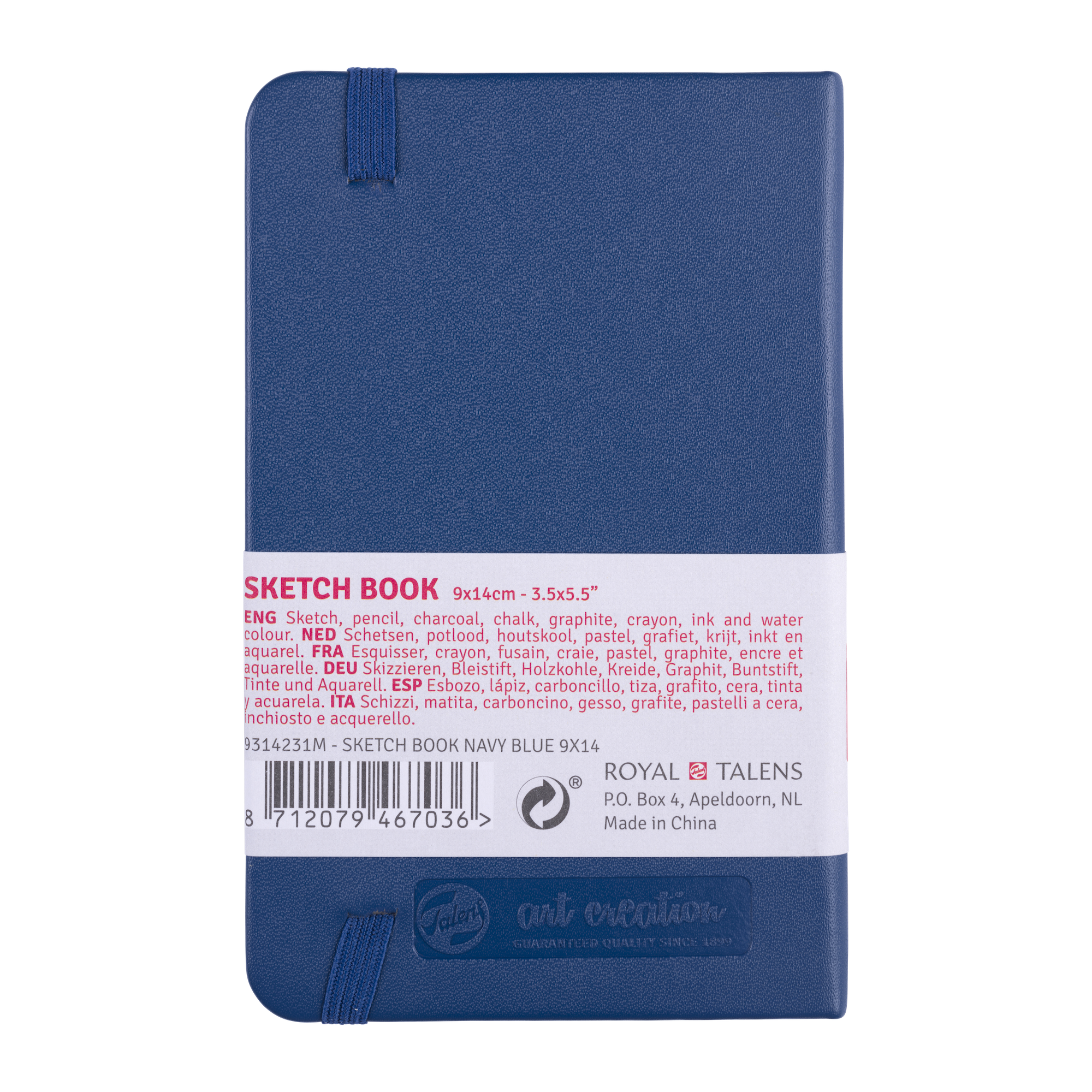 TALENSARTCREATION Cahier de Croquis Bleu marine 9 x 14 cm 140 g 80 Feuilles