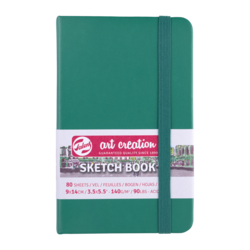 TALENSARTCREATION Cahier de Croquis Vert forêt 9 x 14 cm 140 g 80 Feuilles