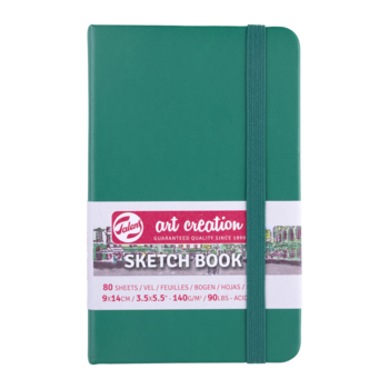 TALENSARTCREATION Cahier de Croquis Vert forêt 9 x 14 cm 140 g 80 Feuilles