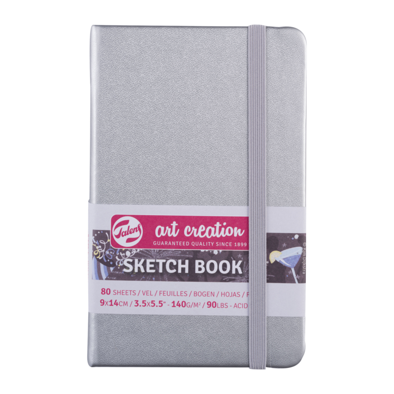 TALENSARTCREATION Sketchbook 9x10cm 140g 80 sheets Silver shiny