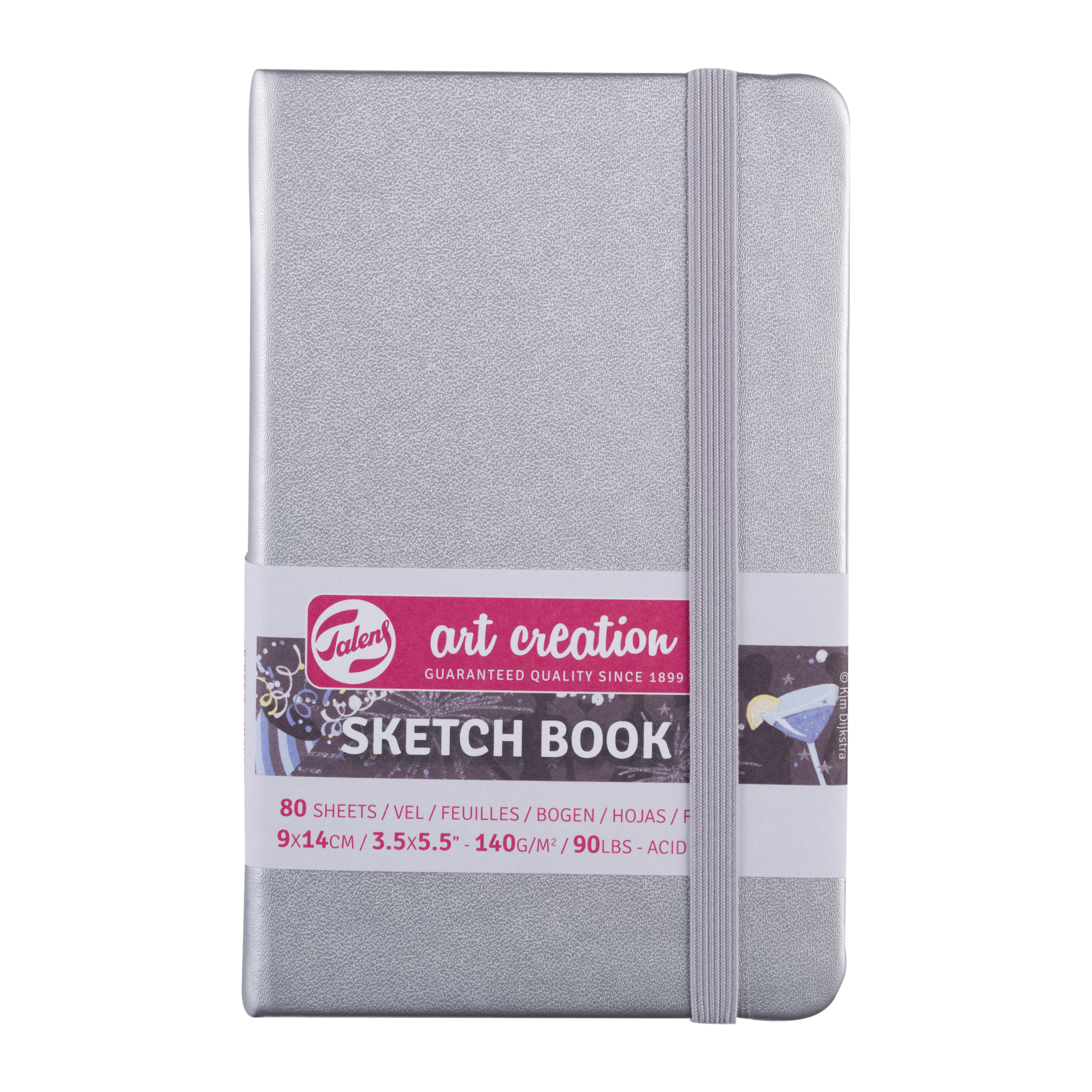 TALENSARTCREATION Cahier de Croquis Argent Brillant 9 x 14 cm 140 g 80 Feuilles