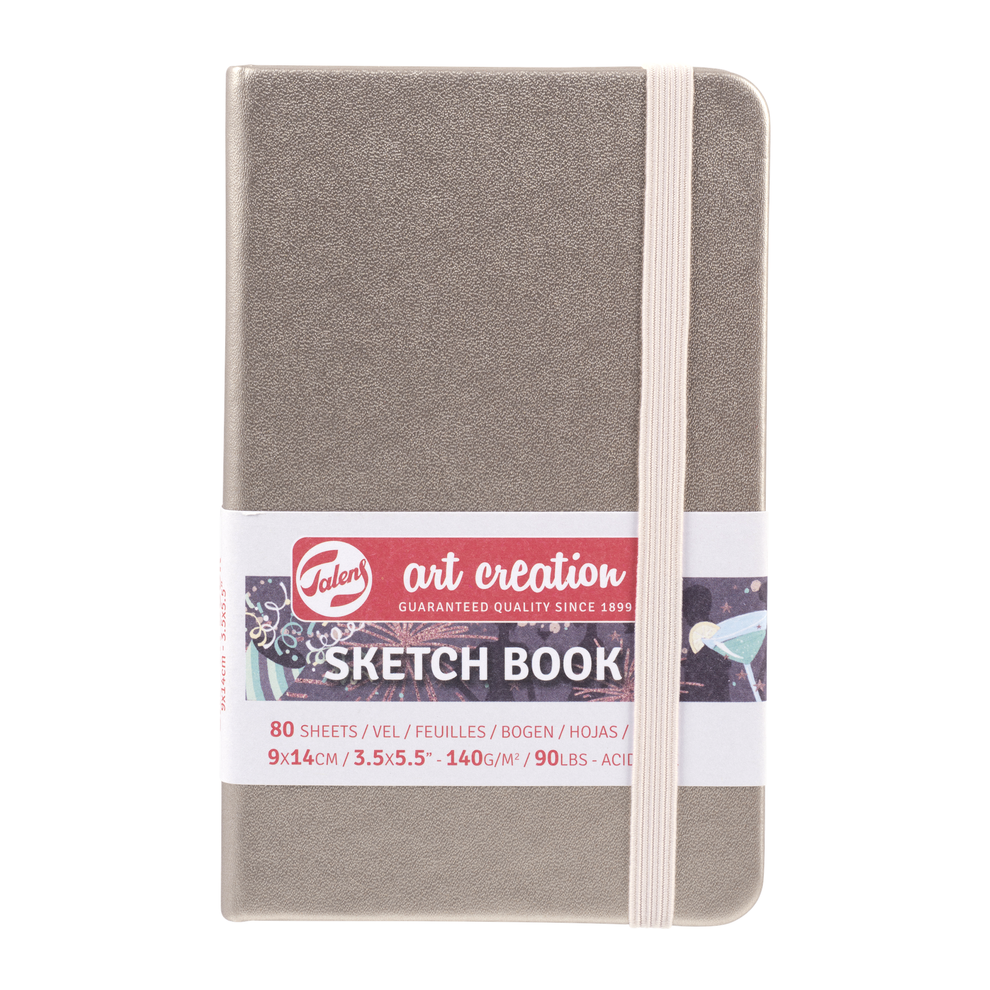 TALENSARTCREATION Cahier de Croquis Champagne Rosé  9 x 14 cm 140 g 80 Feuilles